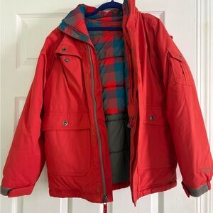 L.L. Bean Kids Red Jacket with removable hood